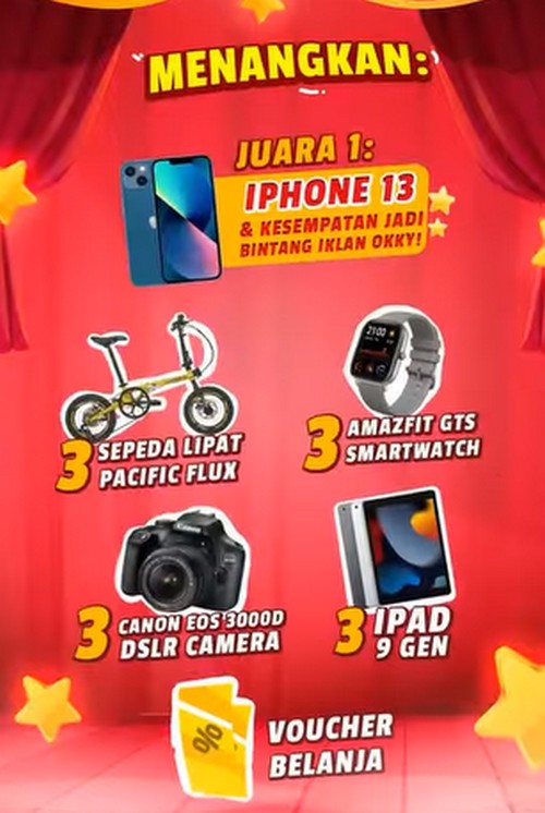 Okky BIG STAR 2022 Berhadiah iPhone 13, iPad, Sepeda Lipat, dll