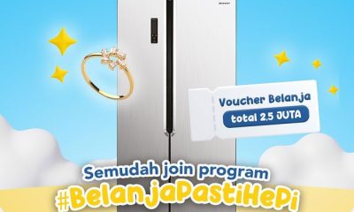 Promo Belanja Pasti Hepi Berhadiah Kulkas, Voucher & Emas