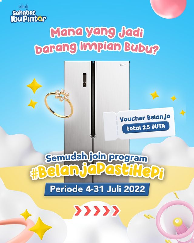 Promo Belanja Pasti Hepi Berhadiah Kulkas, Voucher & Emas