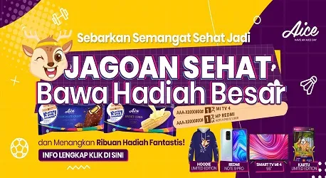 Promo Kejutan Stik Es Krim Aice Berhadiah Smart TV, HP, Hoodie, dll