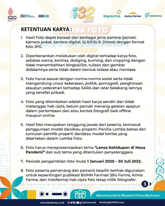 Syarat dan ketentuan lomba foto HUT Biofarma ke-132 (2)