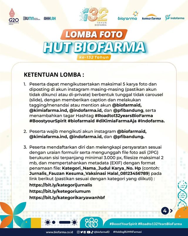 Syarat dan ketentuan lomba foto HUT Biofarma ke-132 (3)