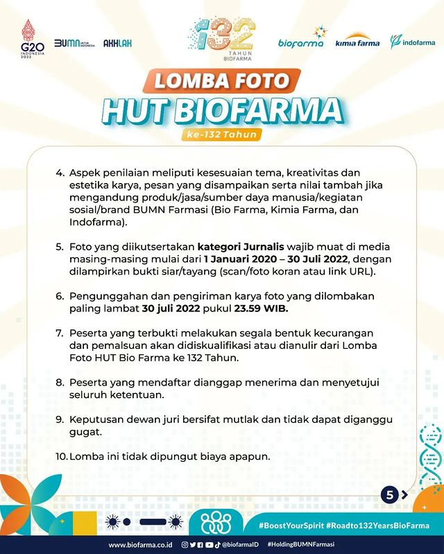 Syarat dan ketentuan lomba foto HUT Biofarma ke-132 (4)