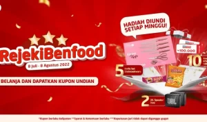 Undian Rejeki Benfood Berhadiah Speaker, Knife Set & Voucher / Minggu