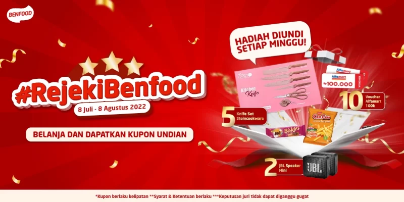 Undian Rejeki Benfood Berhadiah Speaker, Knife Set & Voucher / Minggu