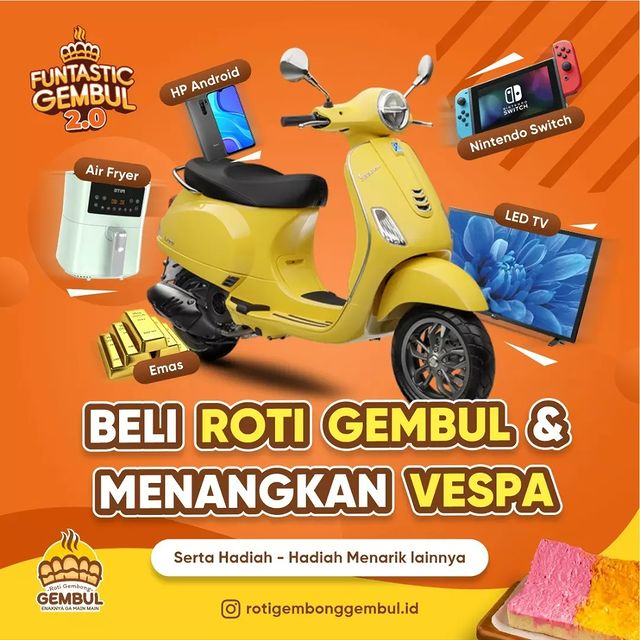 Undian Roti Gembong Gembul 2.0 Grand Prize Motor VESPA