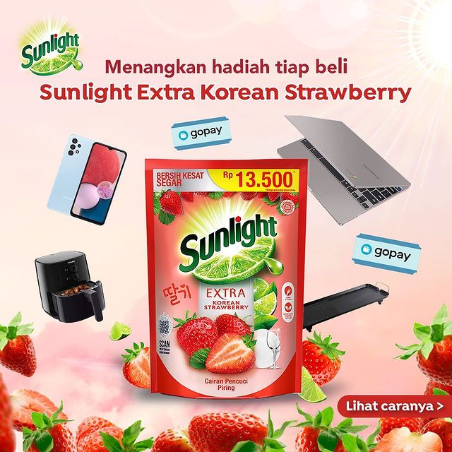 Undian Sunlight Extra Korean Strawberry Berhadiah Laptop, HP, dll