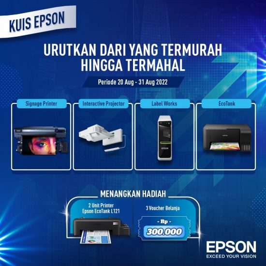 Kuis Epson Urutkan Dari Yang Termurah Berhadiah 2 Printer