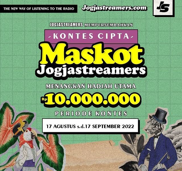 Lomba Desain Maskot Jogjastreamers Berhadiah Total 10 Juta Rupiah