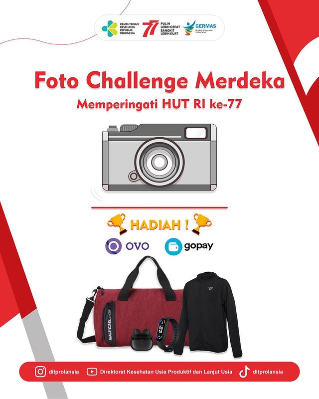 Lomba Foto Merdeka Berhadiah Smartwatch, Hoodie, Sport bag, dll