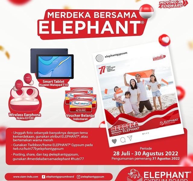Lomba Foto Merdeka Bersama Elephant Berhadiah Huawei Matepad T10