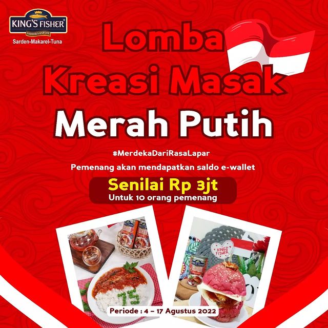 Lomba Resep Merah Putih Berhadiah Saldo E-Wallet Total 3 Juta