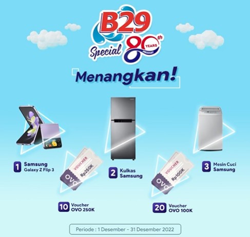 Lomba Review B29 Special 80 Years Berhadiah SAMSUNG Z Flip 3