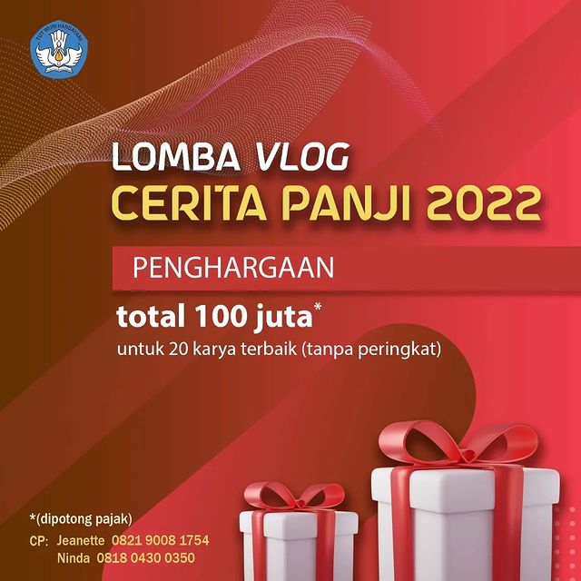 Lomba Video Vlog Cerita Panji 2022 Berhadiah Total 100 Juta