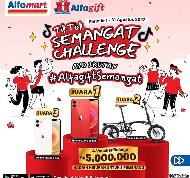 Tiktok Semangat Challenge Berhadiah iPhone 12 Pro, Sepeda, dll
