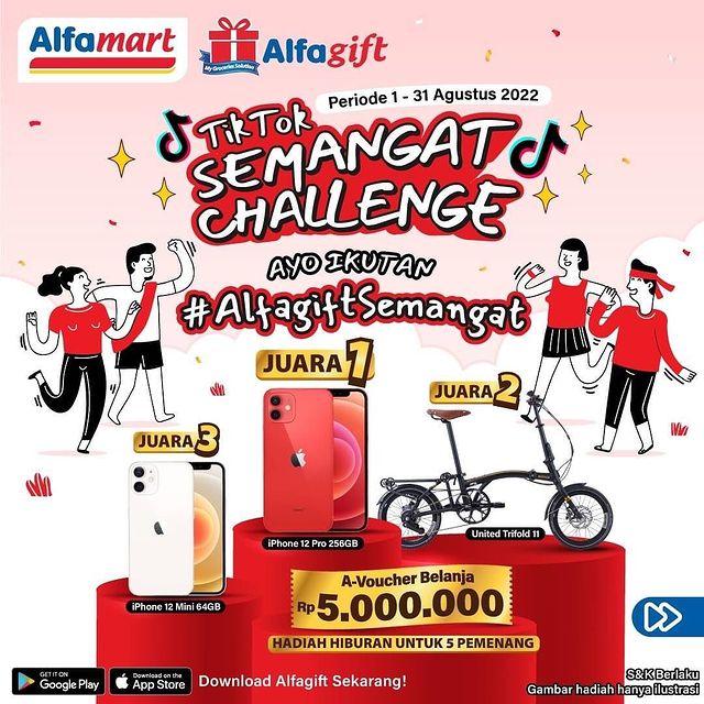 Tiktok Semangat Challenge Berhadiah iPhone 12 Pro, Sepeda, dll