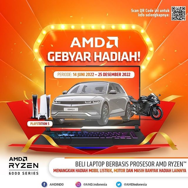 Undian Laptop AMD Gebyar Hadiah Mobil Listrik Hyundai Ioniq 5