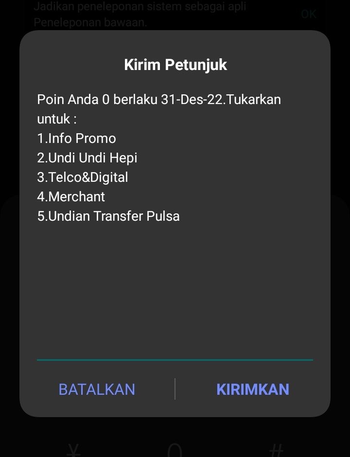 Cek poin telkomsel lewat dial-up