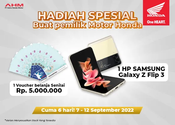 Isi Data Diri Bisa Dapat SAMSUNG Galaxy Flip 3 dari Honda