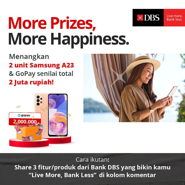 Kuis Fitur DBS Live More, Bank Less! Berhadiah SAMSUNG A23