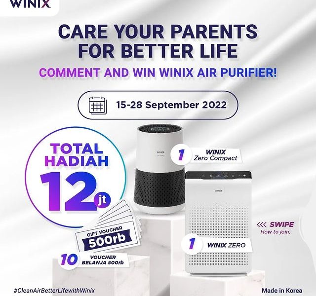 Kuis Komentar Berhadiah Produk Air Purifier Winix Total 12 Juta