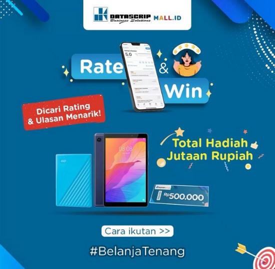 Kuis Rate Aplikasi Datascrip Mall Hadiahnya Tablet Huawei T10