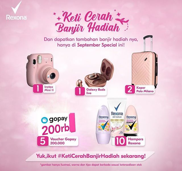 Lomba Foto Rexona Brightening Berhadiah Instax Mini 11, dll