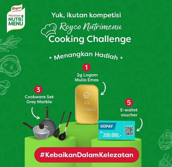 Lomba Masak Royco Nutrimenu Berhadiah Emas, Cookware Set & E-wallet