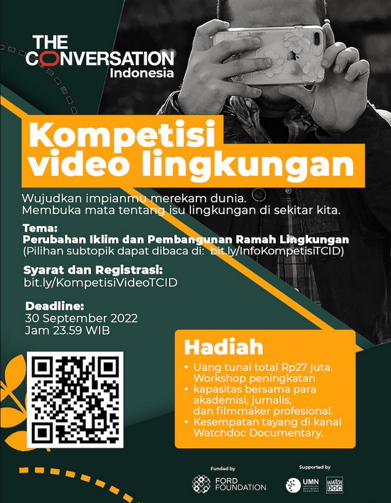 Lomba Video Perubahan Iklim Berhadiah Total 27 Juta Rupiah