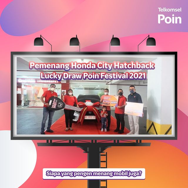 Pemenang undian lucky draw Poin festival 2021 - Hana Thiyani - Honda City Hatchback