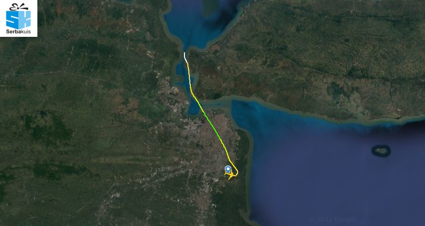 Peta lokasi jatuhnya pesawat tni al T-2503 - Bonanza G36