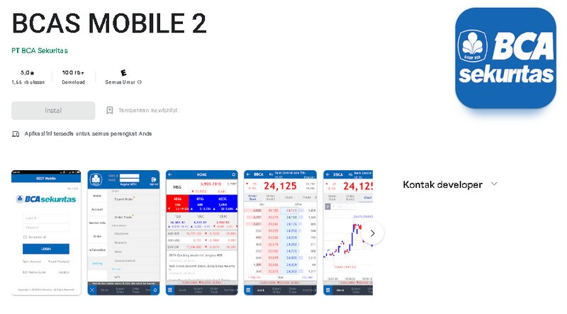 Platform Investasi Saham BCAS Best Mobile