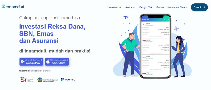 Platform investasi saham, reksa dana, emas dan asuransi (tanamduit)