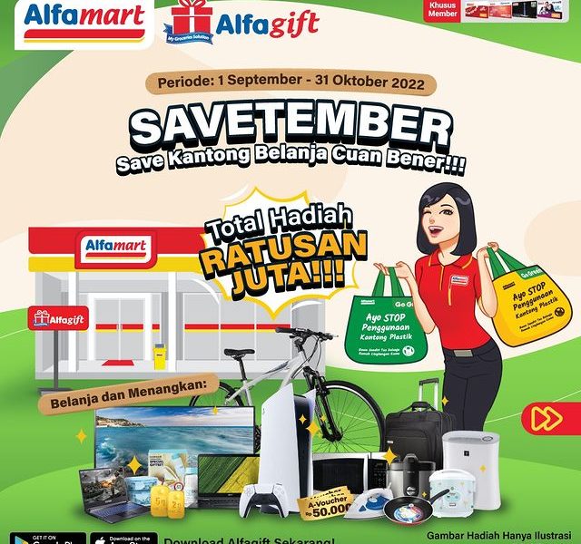 Promo Alfamart Savetember Berhadiah Total Ratusan Juta Rupiah