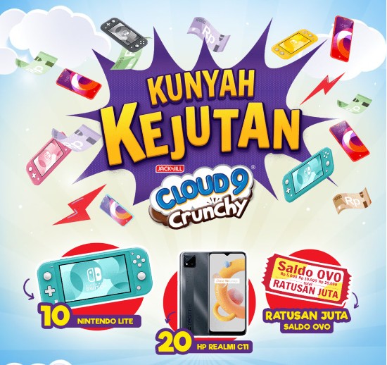 Promo Cloud9 Kunyah Kejutan Berhadiah 10 Nintendo Lite, dll