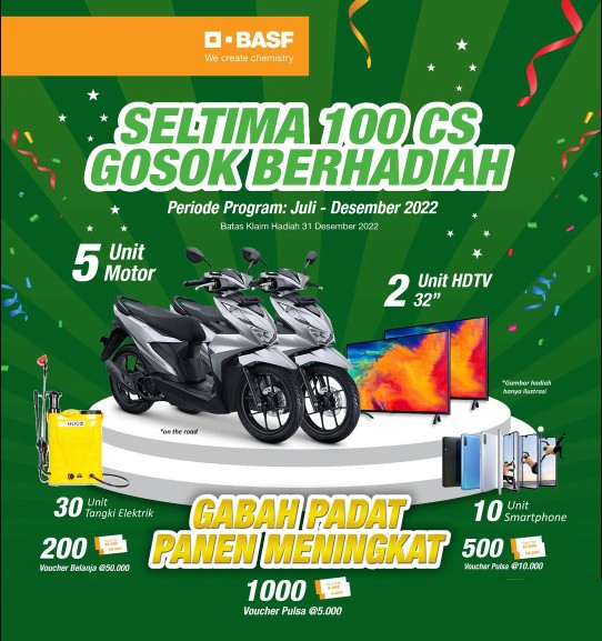 Promo Gosok BASF Seltima 100 CS Berhadiah Motor, TV, HP, dll