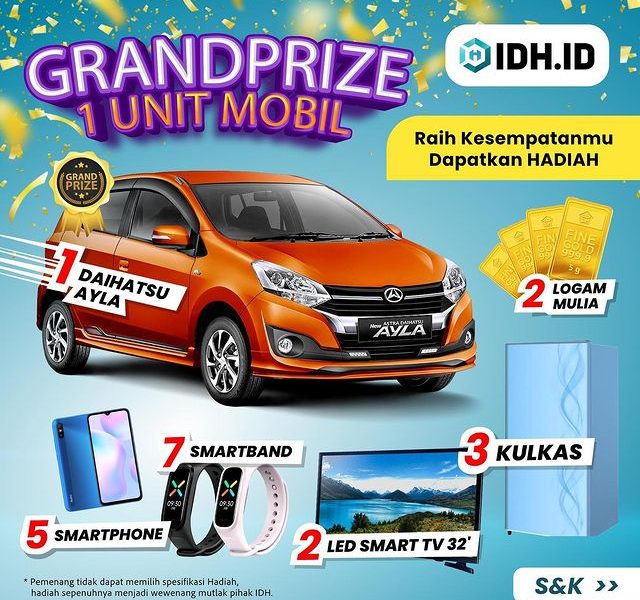 Promo Undian IDH JUWARA Grand Prize Mobil Daihatsu Ayla