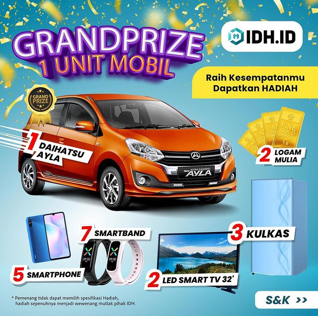 Promo Undian IDH JUWARA Grand Prize Mobil Daihatsu Ayla