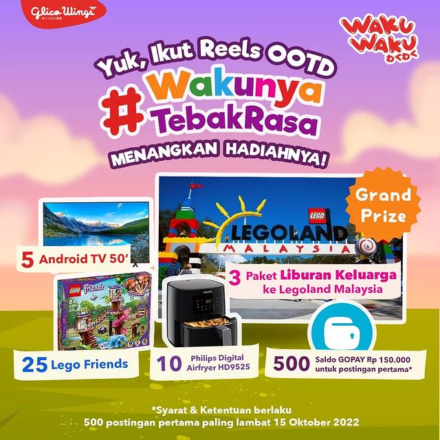 Reels OOTD Wakunya Tebak Rasa Berhadiah Liburan ke Legoland