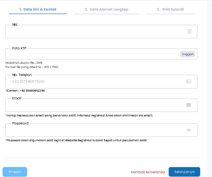 Step 1 cara daftar subsidi tepat my pertamina