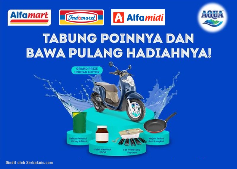 Undian AQUA Tabung Poin Grand Prize 3 unit Motor Matic