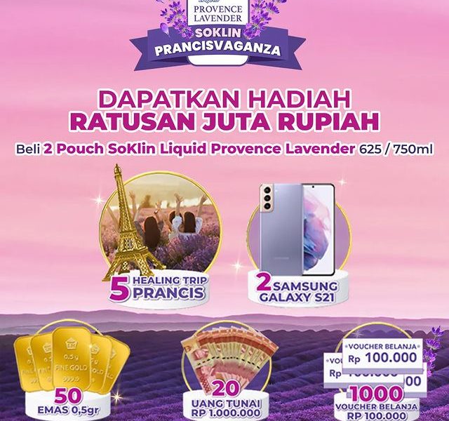 Undian SoKlin Prancis Vaganza Berhadiah Ratusan Juta Rupiah