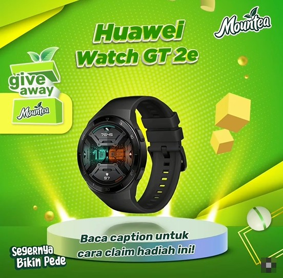 Giveaway Mountea Berhadiah Jam Huawei Watch GT 2e