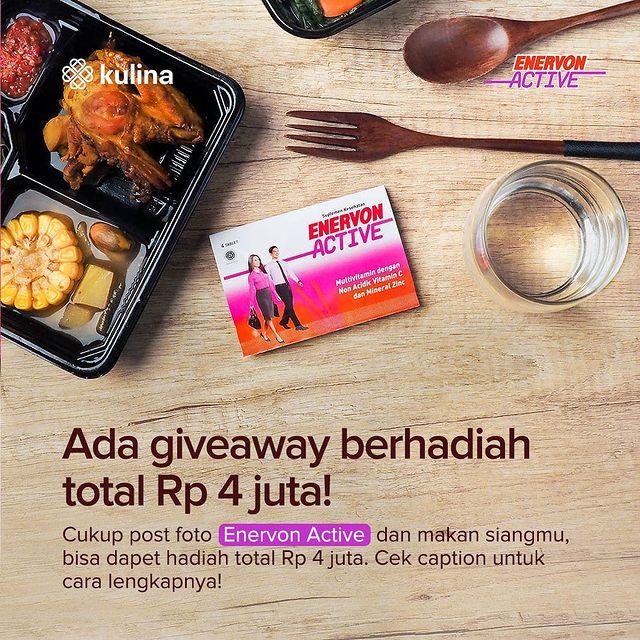 Kontes Foto Enervon Active x Kulina Berhadiah Total 4 Juta Rupiah