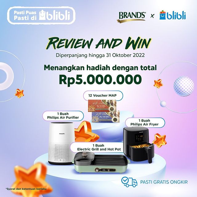 Kontes Review Brand's Blibli Berhadiah Total 5 Juta Rupiah