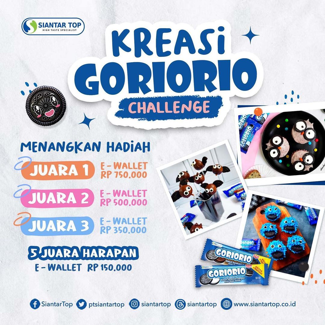 Kreasi Goriorio Challenge Berhadiah E-wallet Total 2,3 Juta +