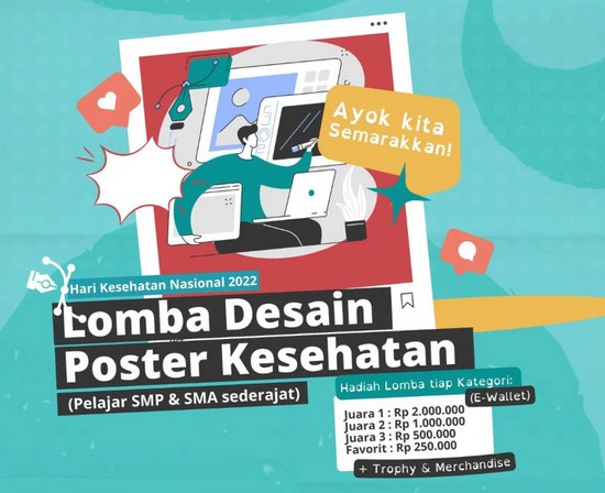 Lomba Desain Poster Kesehatan Berhadiah E-wallet Jutaan Rupiah