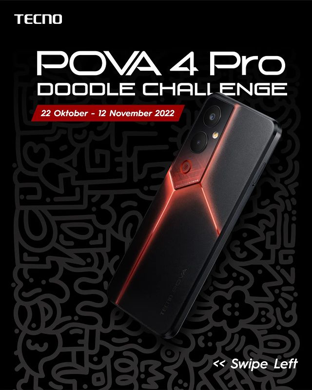 Lomba Doodle Berhadiah HP Gaming Tecno Pova 4 Series