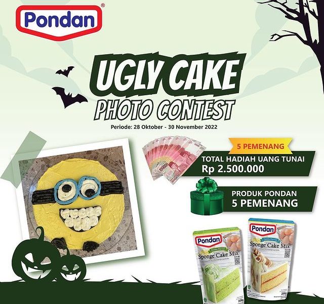 Lomba Kreasi Ugly Cake Berhadiah Uang Total 2,5 Juta & Hampers
