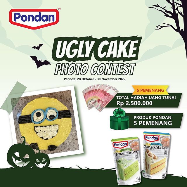 Lomba Kreasi Ugly Cake Berhadiah Uang Total 2,5 Juta & Hampers